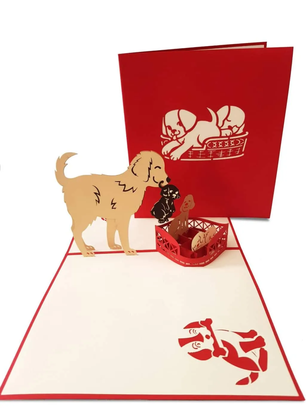 Dog and Puppies Pop Up Cards Coza Card Unique Gift Greeting Cards