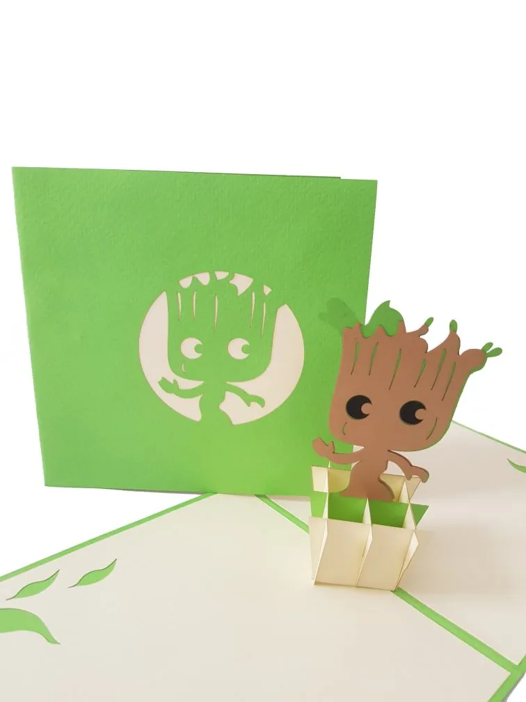Groot 3D pop up card
