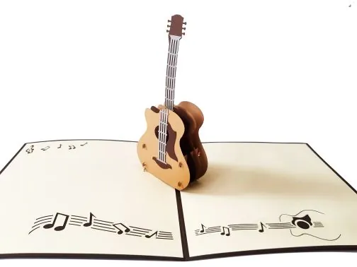 Guitar Pop Up Card Coza Card Unique Gift Greeting Cards 2