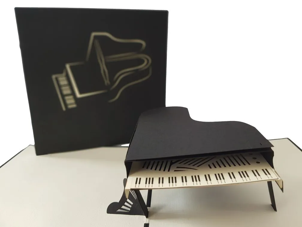 Piano Pop Up Card Coza Card Unique Gift Greeting Cards