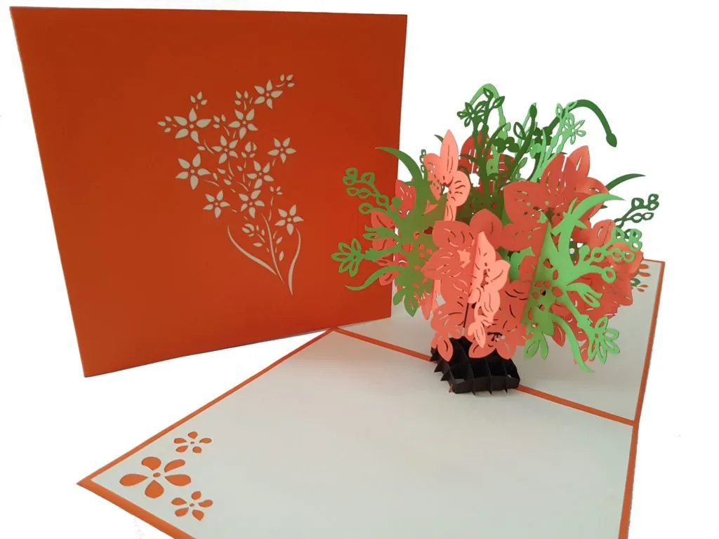 Pop Up Cards Tree Orange Coza Card Unique Gift Greeting Cards